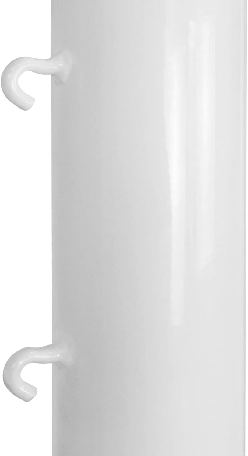 Aoneky Permanent Adjustable Volleyball Post System - Complete Set with 2 Steel Poles & Ground Sleeves, 6 Height Settings for Badminton & Volleyball, Includes Winch for In-Ground Install