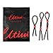 Utimi Adjustable Cock Ring Set Love Rings Basic Penis Ring Sex Toys, Silicone Male Cock Ties Black String with Red Beads, Designed for Harder Erection, 3 Pcs