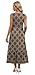 WIHOLL Spring Dresses for Women 2026 Beach Fashion Summer Casual Dresses Sundresses for Women 2026 Sleeveless Long Maxi Dress Flowy Holiday Party Beach Vacation Hawaiian Dress Khaki Printed L