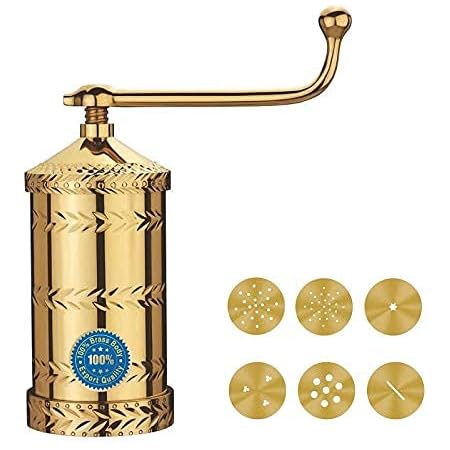 Machine à Pâtes Manuelle En Laiton, Machine à Shev En Laiton, Sev Sancha Gathiya Murukulu Janthikulu Maker Machine Avec 6 Jali Différents