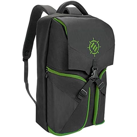 ENHANCE Universal Gaming Rucksack für Konsolen wie Xbox 360, Xbox One, & Laptop Ausreichend Platz für Ihre Controller, Headsets, Spiele, Mäuse, Tastaturen & Zubehör - Esports-Ausrüstung - Grün Cover