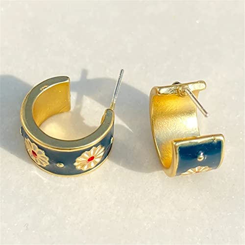 MALOYANVE 925 Sterling Silver Sunflower Studs Earrings for Women Dainty Cute 14k Gold Plated Vintage Boho Daisy Flower Piercing Stud Earrings Jewelry4