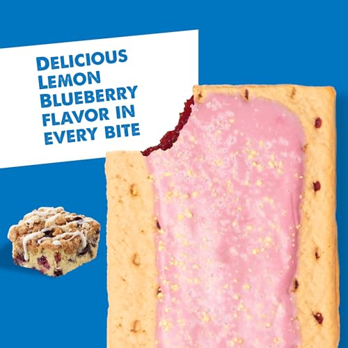 Pop-Tarts Toaster Pastries, Breakfast Foods, Kids Snacks, Frosted Lemon Blueberry Crumble (96 Pop-Tarts)