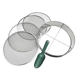 Generisch Gartensieb für Erde - Gartenrätsel aus Metall | Riddler-Bodensieb, Kompostsieb, Robustes Kaliber 30 cm, Metall, große Gartensiebe für Böden und Steine, Kompost, Sand, Splitt, Samen