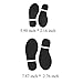 SKYCOOOOL 24 Pairs 48 Prints Black Shoe Footprint Stickers Decals for Floor Wall Stairs to Guide Directions, Small and Large