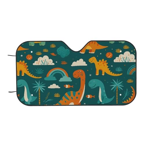 Parasol para parabrisas delantero con protección UV y ventosas de dinosaurio