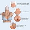MOTLEYBEAN Formes de Seins en Silicone Faux Seins B-G Cup Plaque Mammaire en Silicone Faux Plaque Mammaire pour Travesti Transgenre Cosplay (Ivoire-Remplissage en Silicone, C Coupe) #2