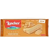 Loacker Classic Peanut Butter, Dosettes parfumées de Wafer avec délicieuse crème au beurre de cacahuète, ...