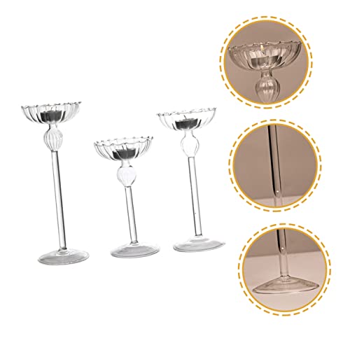 Yummi Set of 12 - Slim Pillars, Chimneys & Glass Holders - Bright Yellow