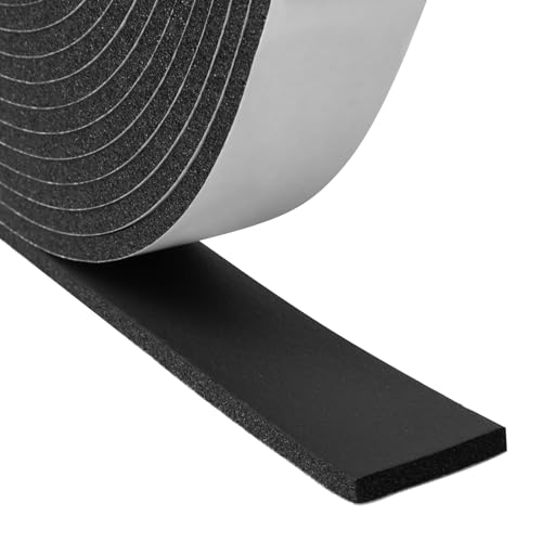 Image of DGSL Foam Weather Stripping, 1 /2 inch x1 /16, 16.4Ft Door Window Seal Tape