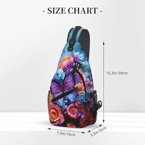 Bolso pequeño de bandolera para senderismo color flores miniatura 3
