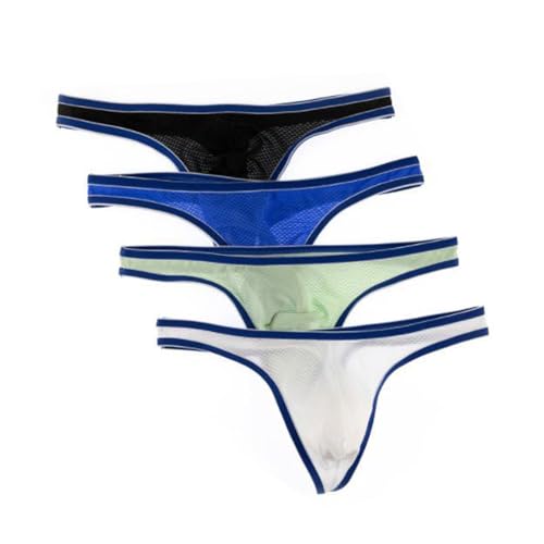 Men's Sexy Jockstrap Pouch G-Strings T-Back Thongs Bikini Briefs Low-Rise Underwear Lingerie Panties3