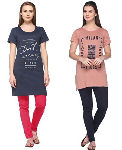 Image of In Love Women's Plus Size Cotton Printed T-Shirt with Pocket - Combo Pack of 2