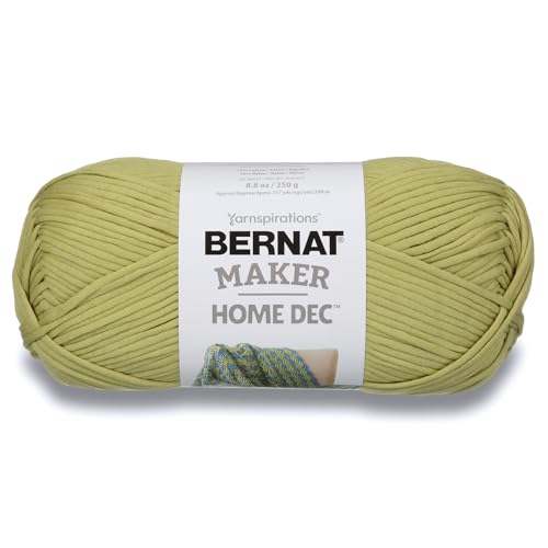 Image of Bernat Maker Home Dec Green Pea Yarn - 2 Pack of 250g /8.8oz - Cotton - 5 Bulky - 317 Yards - Knitting, Crochet, Crafts & Amigurumi