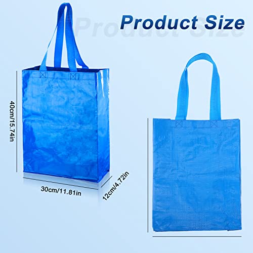 6 Pieces Reusable Grocery Bags Extra Large Shopping Bag Colorful Woven Plastic Shopping Bag Waterproof Large Lightweight Plastic Tote Bags Carrier Bag For Clothes Storage(4.7 X 11.8 X 15.8 Inch) #TOP2