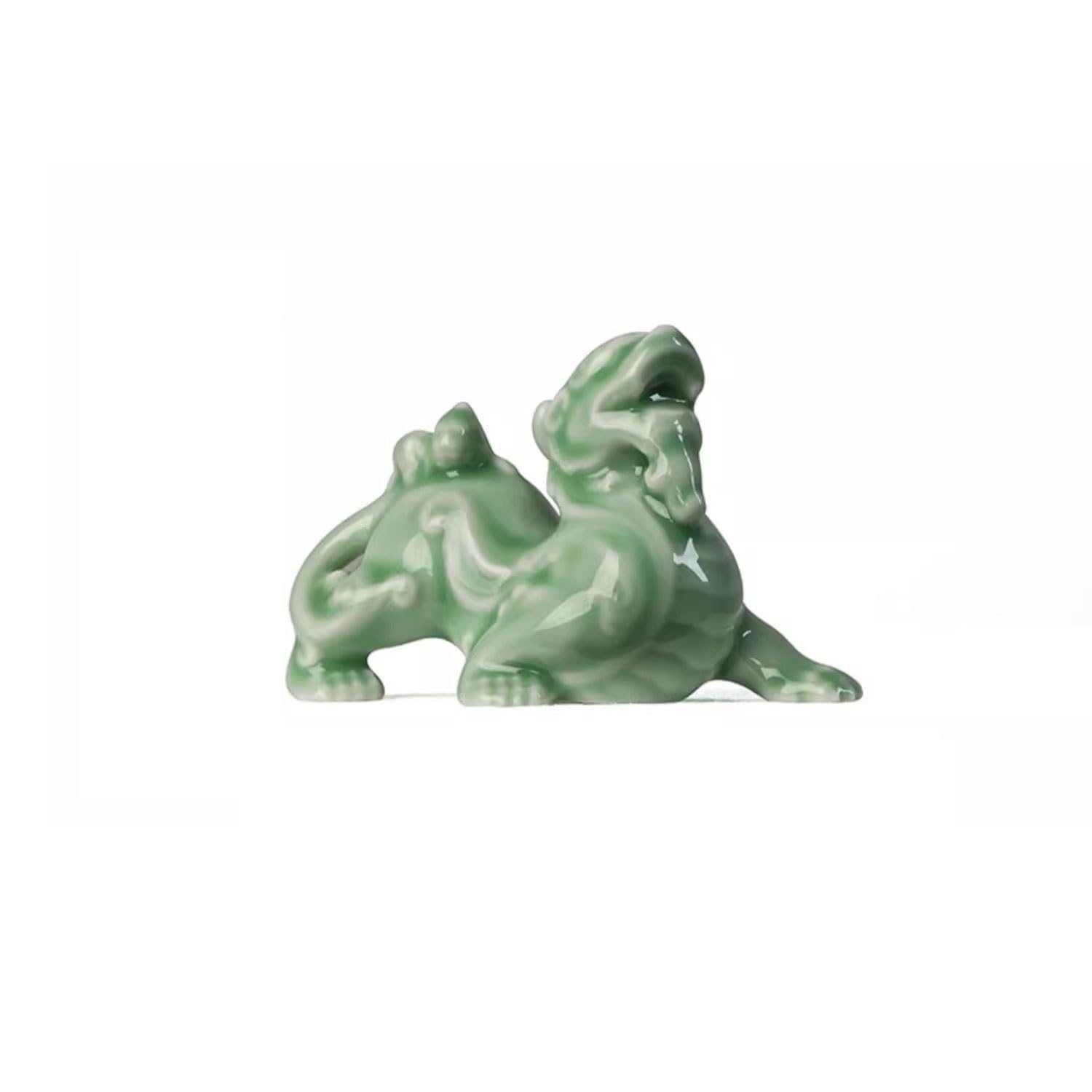 Estatuas de té de cerámica adorno Pixiu decorativo oficina