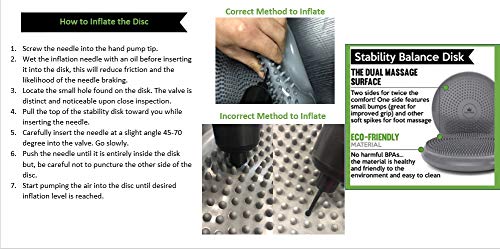 King Athletic Stability Balance Disc :: Wobble Cushion Core Trainer :: For Home Or Office Desk Chair And Kids Classroom Sensory Wiggle Seat :: Instructional Ebook Included #TOP4