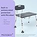 Medline Tub Transfer Bench and Shower Chair with Microban Antimicrobial Protection, Adjustable Shower Bench and Bath Seat for Seniors and Elderly, 350 lb. Weight Capacity, Gray