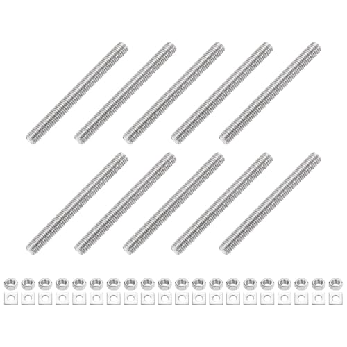 uxcell 10 S˂bh M5-0.8 ˂sb` 50mm XeXX`[ Ep S˂X^bh ibgƃbV[t NvAnK[AU{gp