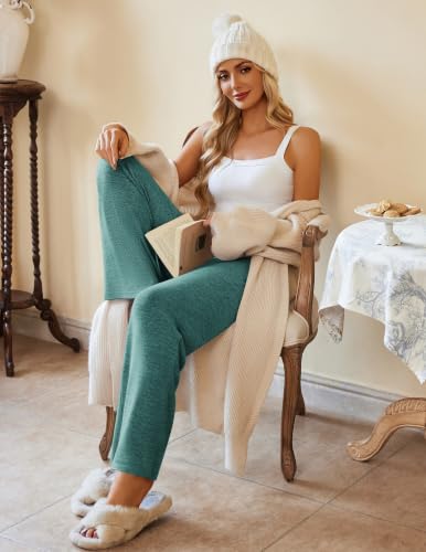 Ekouaer Pajama Pants Women 2026 Soft Pj Bottom Wide Leg Lounge Sleep Pants - image 4