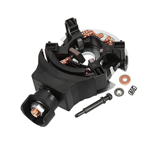 A ABSOPRO Car Starter Motor Brush Holder Assembly for Honda Accord 2003-2007 Metal Plastic Black