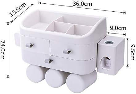 Creative Bathroom Toothbrush Rack Wash Set Wall Mounted Bathroom Mouthwash Cup Tooth Holder Toothpaste Squeezing Device