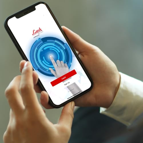Image of Link Smart Flexi 5-in-1 IP67 Waterproof Wi-Fi Smart Rim Lock | Fingerprint, App, PIN, Card, Key | Digital Main Door Lock with Mobile Access, Gold