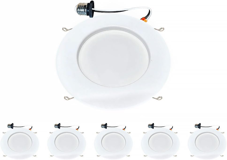 6 Inch Led Can Lights - Recessed Lighting Retrofit -14 Watt, 1100 Lumens, 3000K Soft White - Replaces 100W - Dimmable - 6 Pack