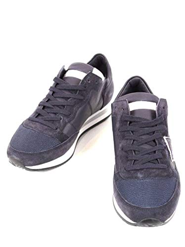 [フィリップモデル] レザー スニーカー メッシュ スエードコンビ 9215STROP50 ネイビー メンズ 43