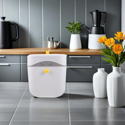 Caneca de basura de cocina con tapa y montaje en pared miniatura 6