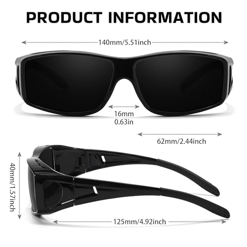 Image of SIPHEW Mirrored Sunglasses Polarized Fit Over Glasses for Men&Women