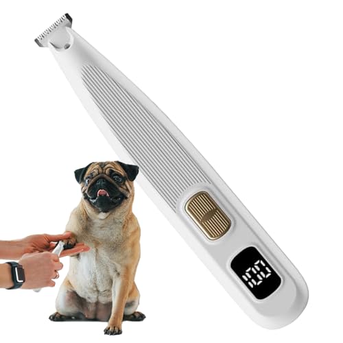 Tondeuse pour chien, chiot et chat | Sans fil avec écran LCD, 2 vitesses - Tondeuse de toilettage sans fil pour chien et chat,Poils longs, courts, épais, chiot, maison, voyage