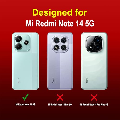 Image of Zapcase Back Case Cover for Mi Redmi Note 14 5G | Compatible for Mi Redmi Note 14 5G Back Cover | Liquid Silicon Magic Case with Camera Protection | Red