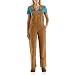 Carhartt Women's Weathered Duck Unlined Wildwood Bib Overalls, Brown, S Standard