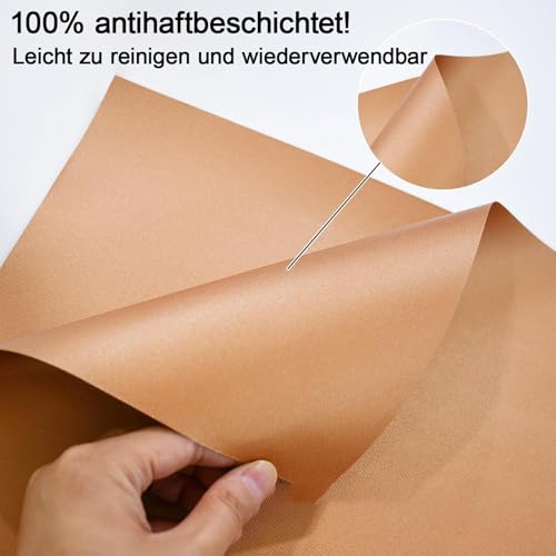 6 Stück bbq Grillmatte für Gasgrill, Grillmatten für Holzkohle und Elektrogrill, 40 x 33cm Grill Matten Gasgrill, Grillfolie, Grill Zubehör (Kupfer 1)