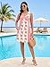 SAUKOLE Summer Dresses for Women Fashion V Neck Sleeveless Mini Dress with Heart Button Vacation Outfits