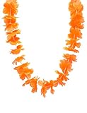 VEGAOO - Orangefarbene Hawaii Blumen-Kette - Einheitsgröße - Orange - Accessoires - - Carnaval