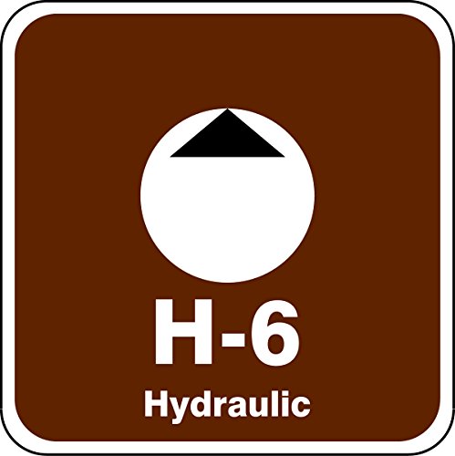 Tag H-6 Hydraulic Accuform TDK506XVM adhésif en vinyle marron pour marquage d'énergie