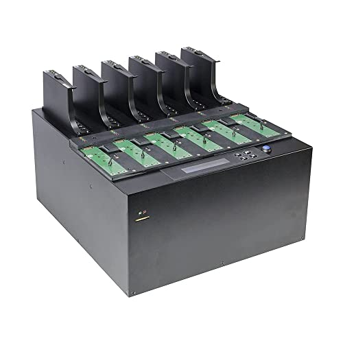 Image of Systor 1 to 5 PCIe M.2 NVMe /SATA Duplicator - 24GB /Min - SYSNVME-HC405 | Standalone duplicator to clone, erase and sanitize PCIe M.2 NVMe, SATA SSDs, and 2.5 inch SATA hard drives with no PC required.