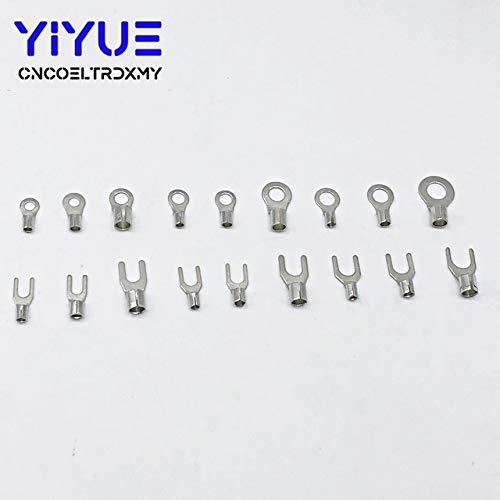 Davitu 330Pcs Metal Electrical Wire Connector Bare Cold Terminal Crimp Terminals Spade Assort