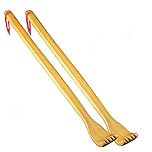 VEGCOO Wooden Back Scratchers, Manual Back Massager Long Back Scratcher for Body Relaxation Relieving Discomforts Itching (2 Pcs)