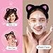 Ewaycom Black Cat Ears Headband Women Cute Plush Black Cat Ear Hairband Washing Face Headbands for Skincare Makeup Photo Props Yoga Cosplay Party Adult Teen Girls Headwear