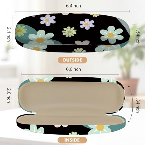 Image of Glasses Case Hard Shell,Portable Protective Eyeglasses Case, Eyeglass Holder Box with Cleaning Cloth, for men women
