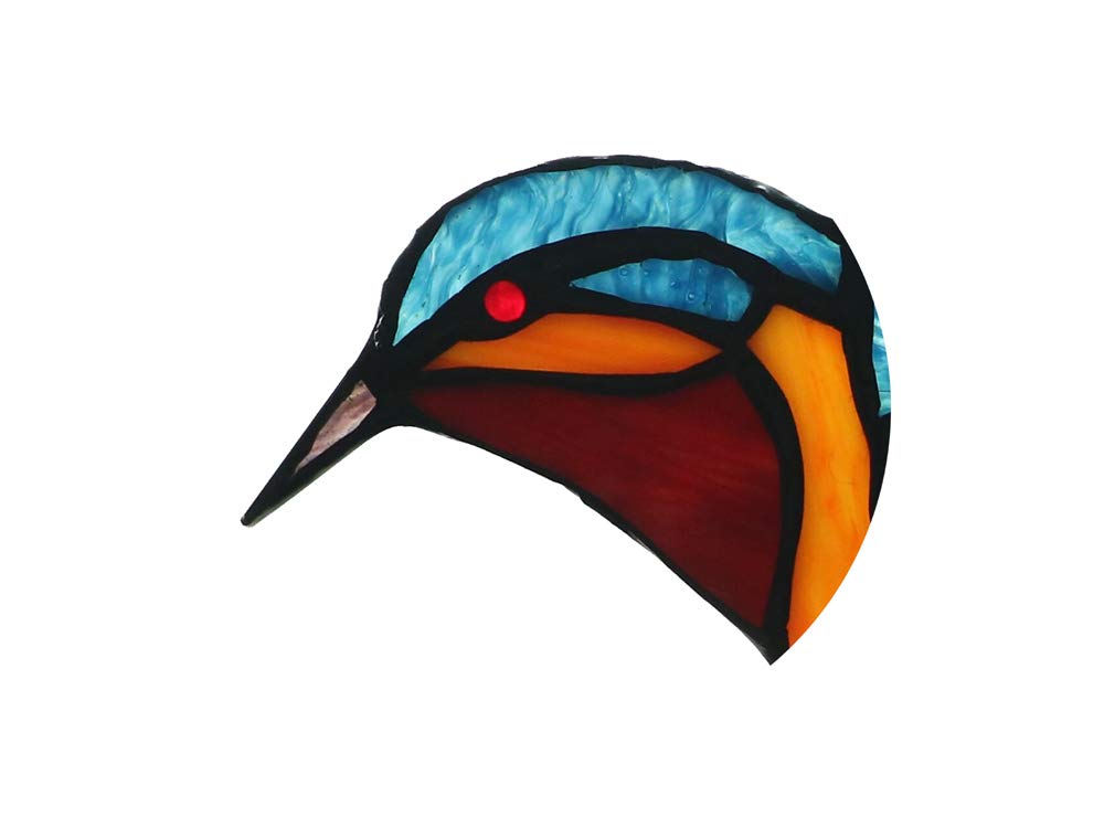 Tiffany Style Vetrata per Uccelli Arazzi Opere d'Arte Sun Catcher Pannelli in Vetro Colorati, 9"x 7 1/2"