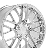 OE Wheels CV08B 18 Inch Rim Fits Corvette C6 ZR1 Style 5x120.65 18x8.5 Chrome - Hollander 5402 (1)