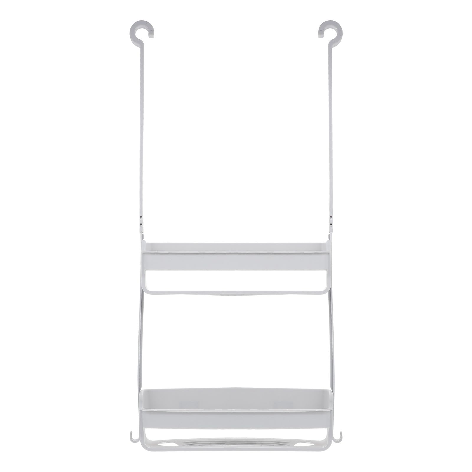 Sewroro Double-Layer Hanging Bathroom Storage Basket Gray Practical Shower Caddy Container for Toiletries Portable Sundries Organizer for Bathroom