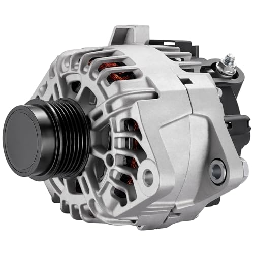Image of BDFHYK Alternator 11609 Compatible With Hyundai Veloster 2013-2017 1.6L l4,Compatible With Kia Forte Koup /Forte5 /Rio /Soul 2012-2017 1.6L l4 Replace 11609N,373002B760,373002B760RU,2616559,208-794,10136 | For Kia Soul 1.6L l4 2012-2016, Rio 1.6L l4 2014-2017 12V 110A 6-Groove Pulley Clockwise, OE 11609N, 11086, 10136, 443252