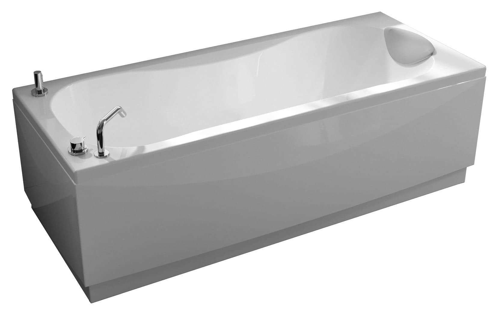 calypso - Bañera 180x80 desague +griferia blanco 2 panel