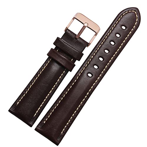 Bracelet de montre classique cuir véritable 21mm usage général
