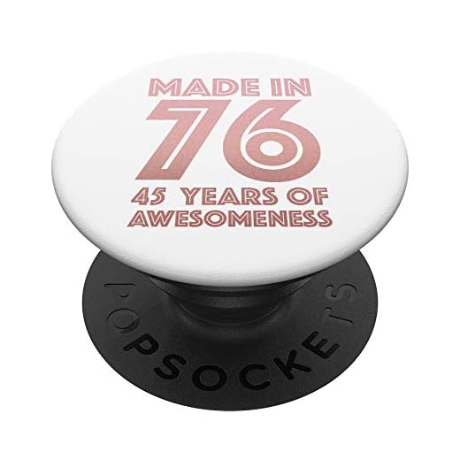 Regalos de 45 cumpleaños Hombre Mujer Edad 45 años Papá Mamá PopSockets PopGrip: Agarre intercambiable para Teléfonos y Tabletas